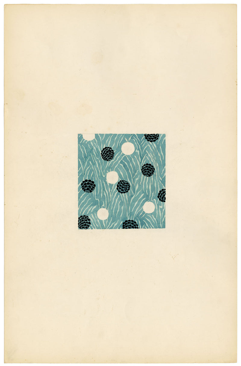 Textile Design, Atelier Testemale Paris: Turquoise Marine – c.1960s painting