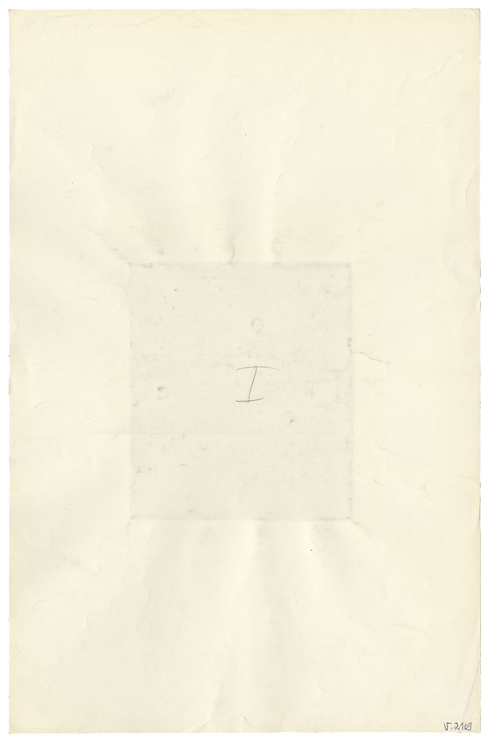 Textile Design, Atelier Testemale Paris: Dark Blue Geo Shapes – c.1960s painting