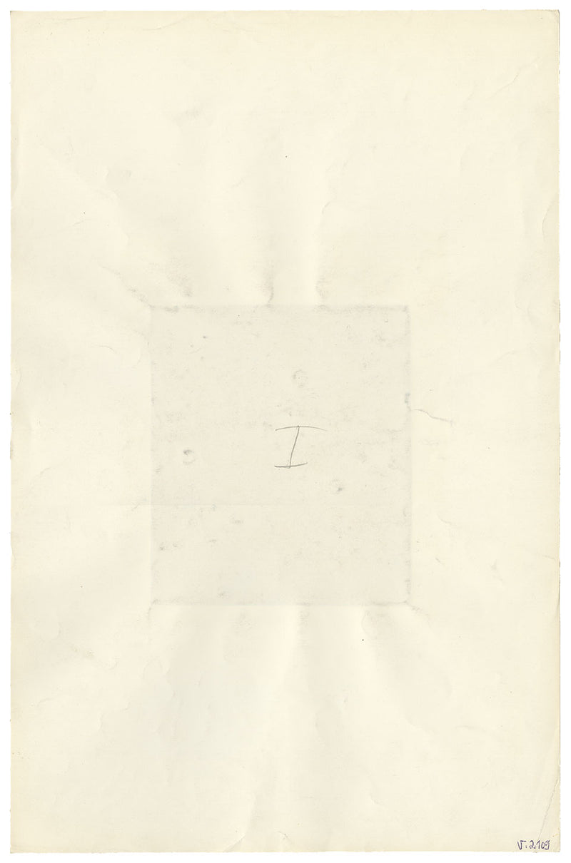 Textile Design, Atelier Testemale Paris: Dark Blue Geo Shapes – c.1960s painting