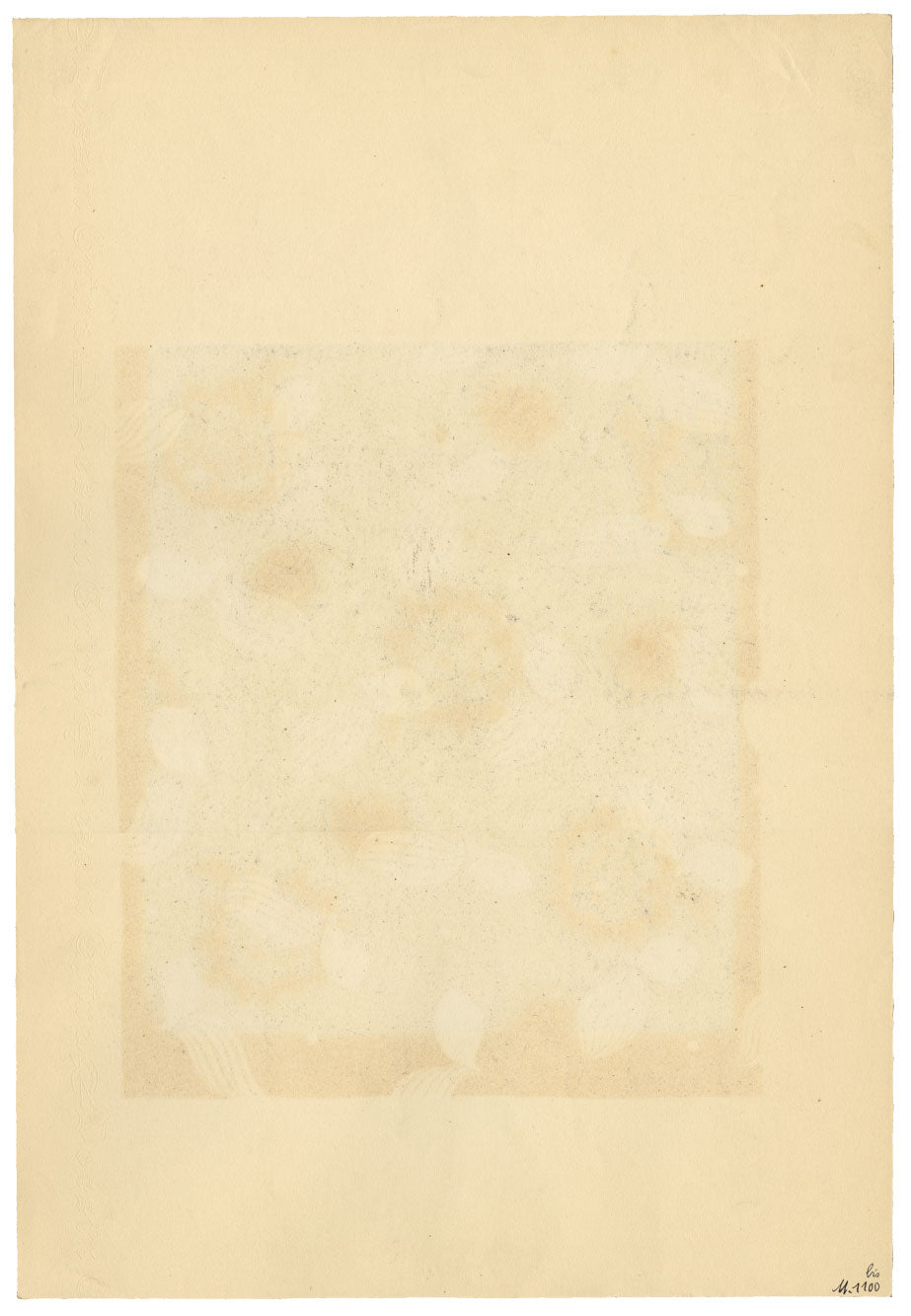 Textile Design, Atelier Testemale Paris: Royal Blue Flower Posy –c1960s painting