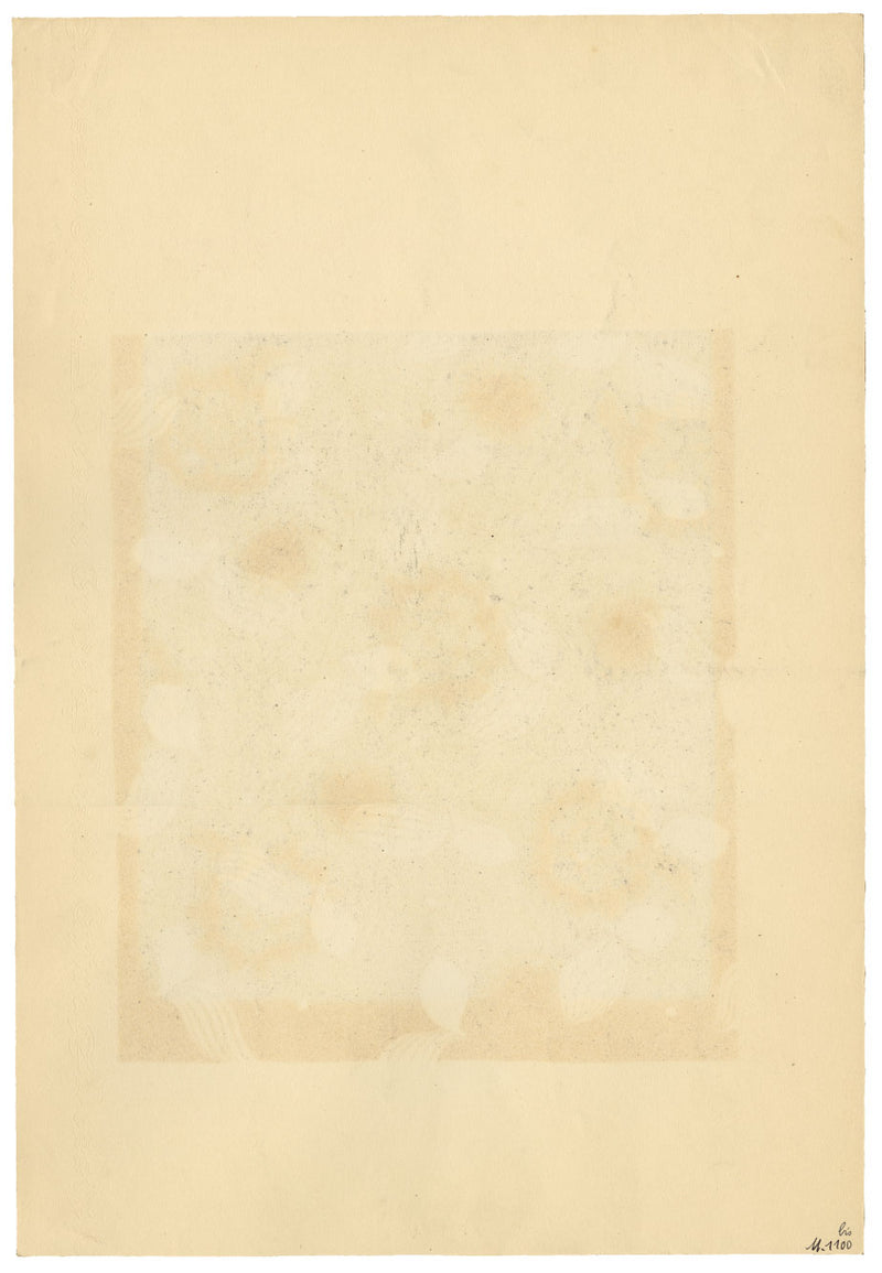 Textile Design, Atelier Testemale Paris: Royal Blue Flower Posy –c1960s painting