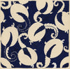 Textile Design, Atelier Testemale Paris: Blue Scrolling Acanthus–c1960s painting