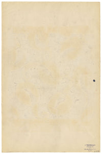 Textile Design, Atelier Testemale Paris: Blue Scrolling Acanthus–c1960s painting