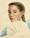 Muriel Inwood, Young Beauty 'Mary' – Original 1947 watercolour painting