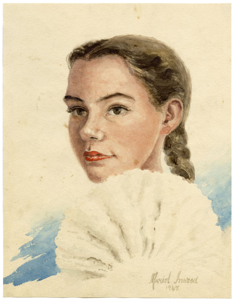 Muriel Inwood, Giovane bellezza 'Mary' – Acquerello originale del 1947