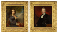 John Stirling, Portrait Pair, Scottish Cleric & His Wife – 1851 oil paintings