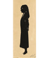Baron Scotford, Silhouette Paper Cut of a Nun – 1932 cut black paper