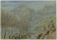 CM Stopford, Valle di Bercluse vicino a Mentone, Costa Azzurra – acquerello c. 1880