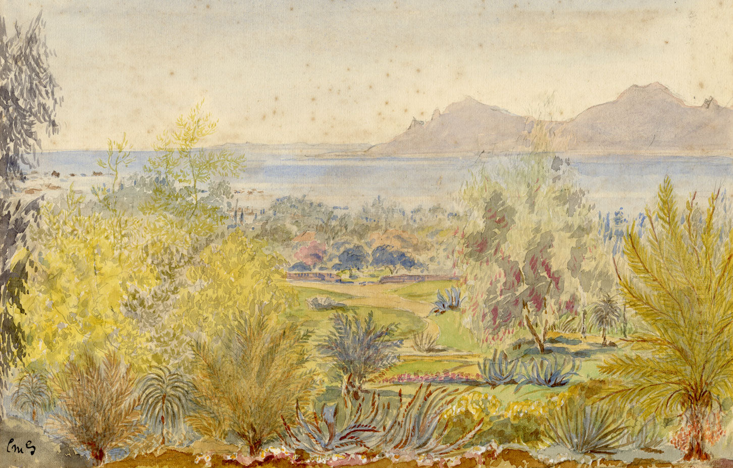 C.M. Stopford, Hotel California, Cannes, French Riviera – c.1880s watercolour