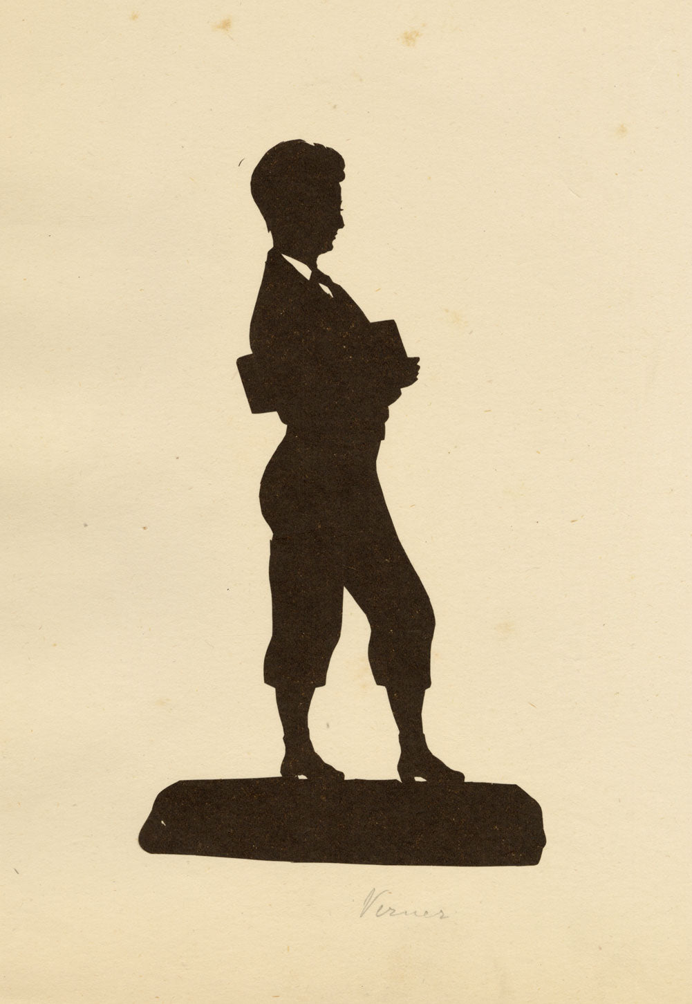 Victorian Papercut Silhouette Portrait of Master Verner – 1870s
