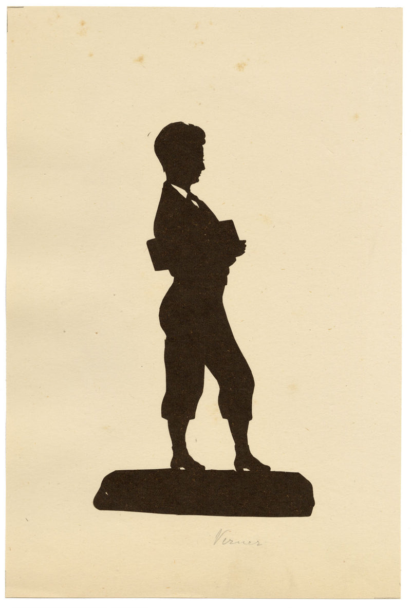Victorian Papercut Silhouette Portrait of Master Verner – 1870s