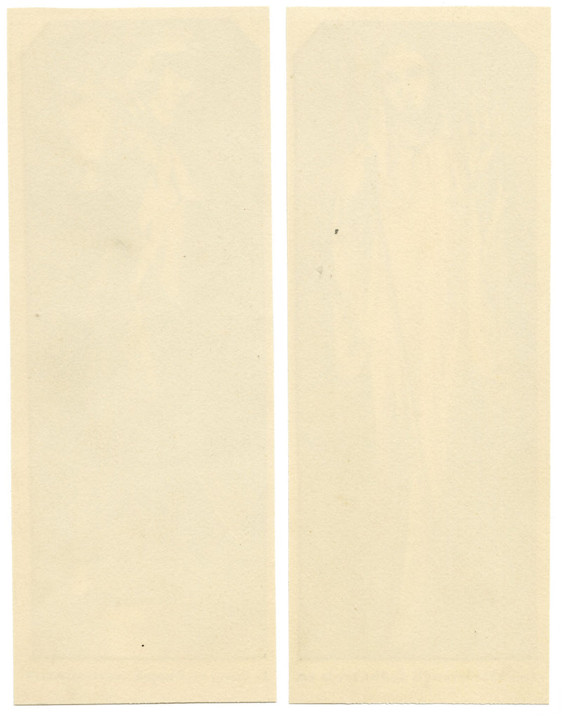 R.J. Blesard, Statues, Westminster & Peterborough Cathedral – c.1833 watercolour