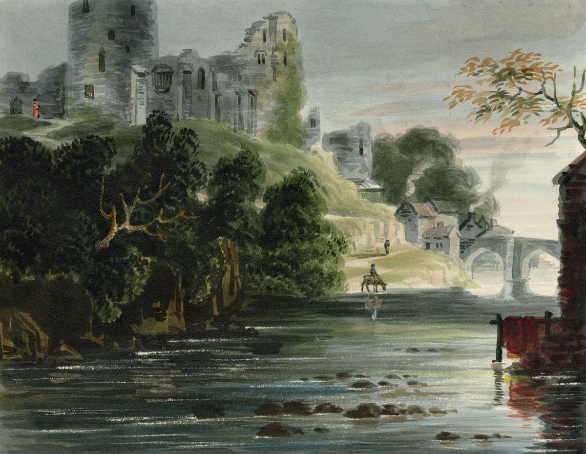 R.J. Blesard, Barnard Castle, County Durham – Original 1834 watercolour painting
