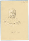 William J. Tipping, Portrait of Louis XII – Original 1856 graphite drawing