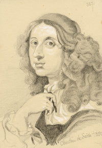 William J. Tipping, Portrait of Christina, Queen of Sweden – 1856 drawing