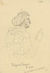 William J. Tipping, Portrait of Philippe de Commines – 1856 graphite drawing