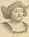 William J. Tipping, Portrait of Christopher Columbus – 1856 graphite drawing