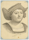 William J. Tipping, Ritratto di Cristoforo Colombo – disegno a grafite del 1856