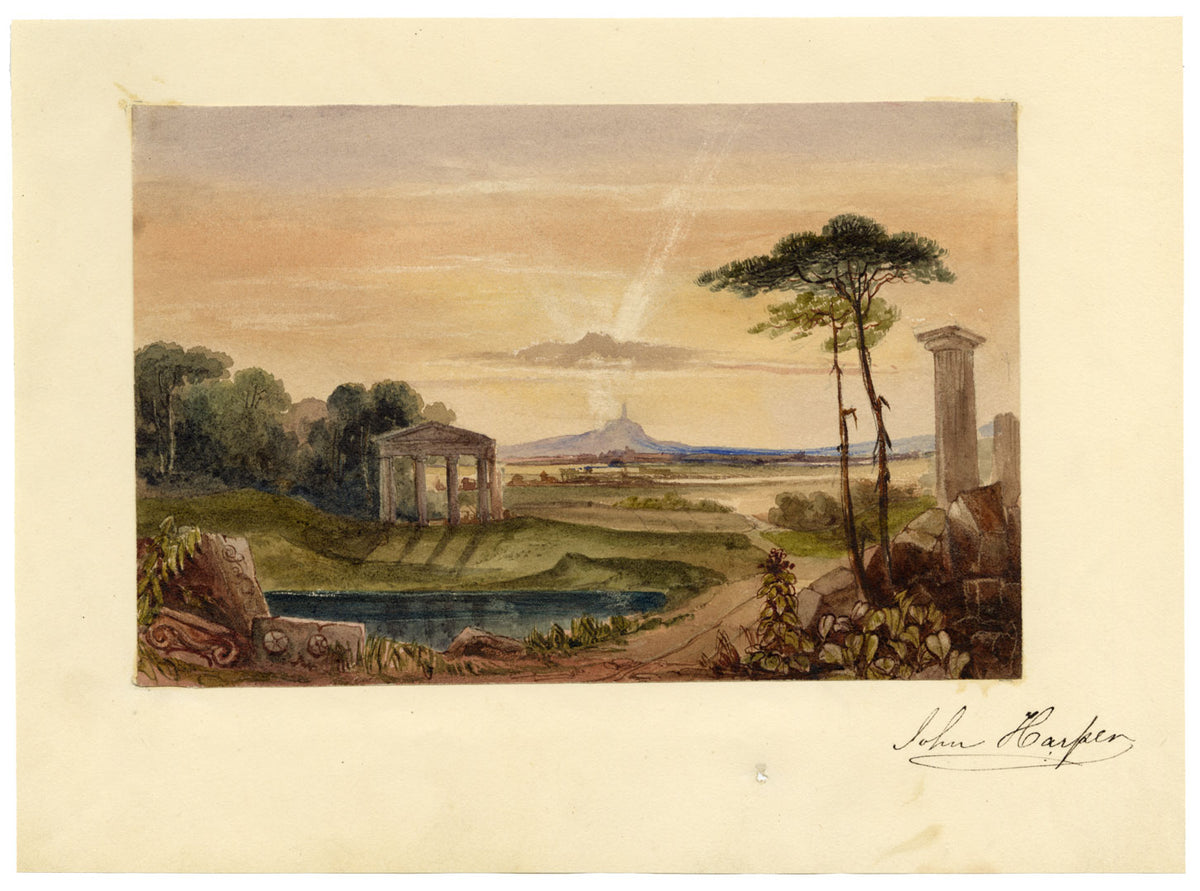 John Harper, Capriccio all'italiana – acquerello di inizio Ottocento