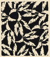 Textile Design, Atelier Testemale Paris: Black & White Palm Leaf–c1960s painting