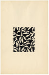 Textile Design, Atelier Testemale Paris: Black & White Palm Leaf–c1960s painting