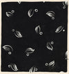 Textile Design, Atelier Testemale Paris: Black & White Leaf –c.1960s painting