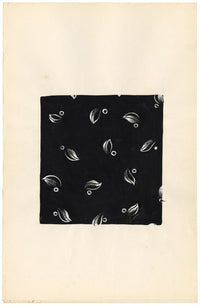 Diseño textil, Atelier Testemale París: Hoja en blanco y negro – pintura de los años 60
