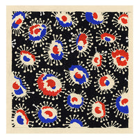Textile Design, Atelier Testemale Paris: Red & Blue Atomic –c.1960s painting