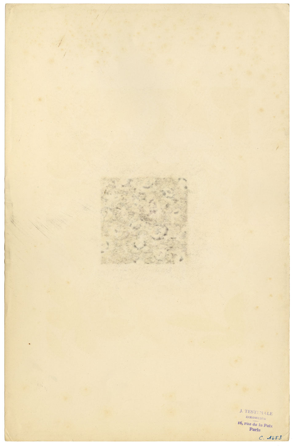 Textile Design, Atelier Testemale Paris: Red & Blue Atomic –c.1960s painting