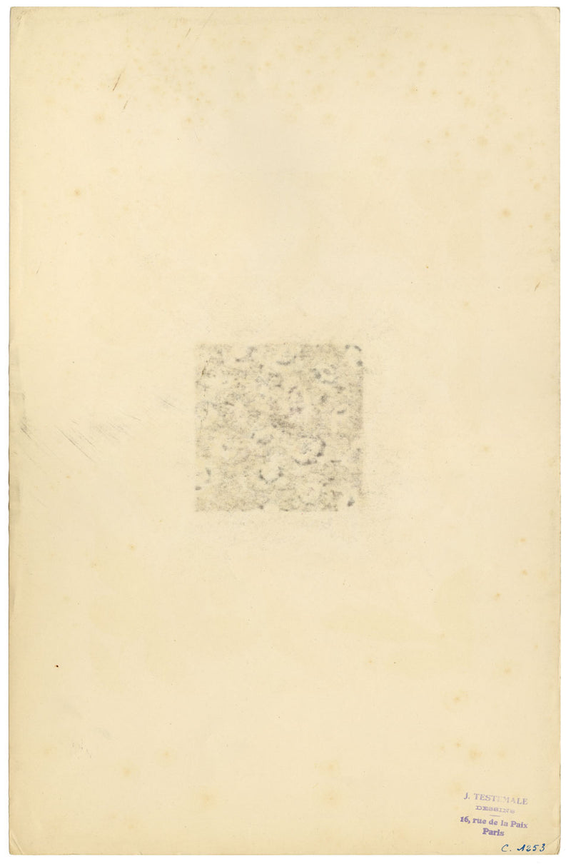 Textile Design, Atelier Testemale Paris: Red & Blue Atomic –c.1960s painting