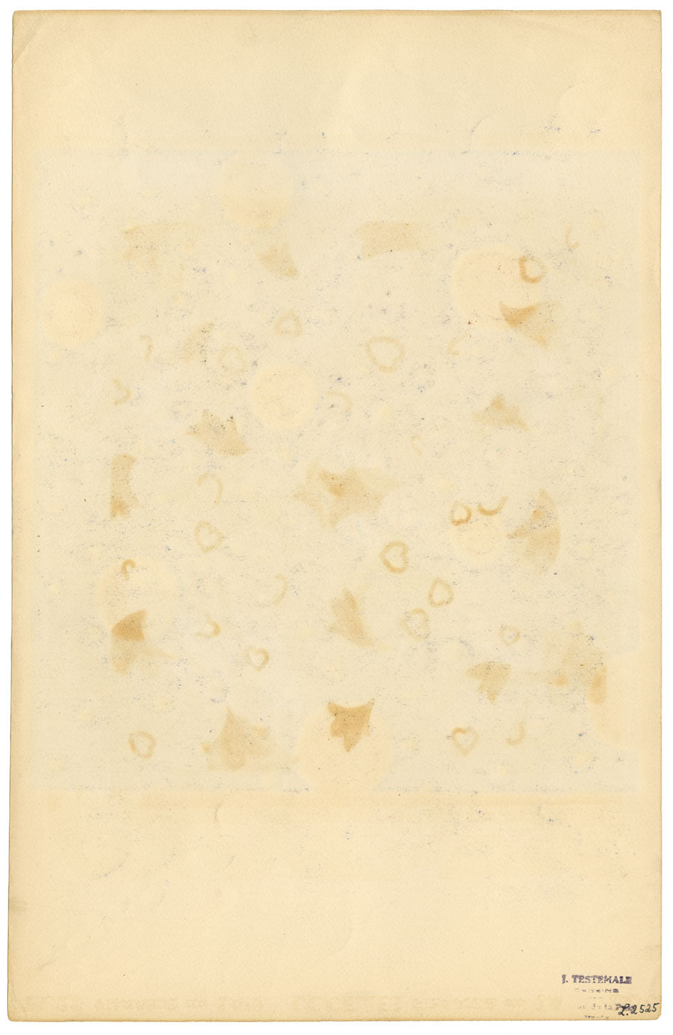 Textile Design, Atelier Testemale Paris: Royal Blue Sun Spot –c.1960s painting