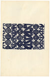 Textile Design, Atelier Testemale Paris: Navy Blue Flower Block –c1960s painting