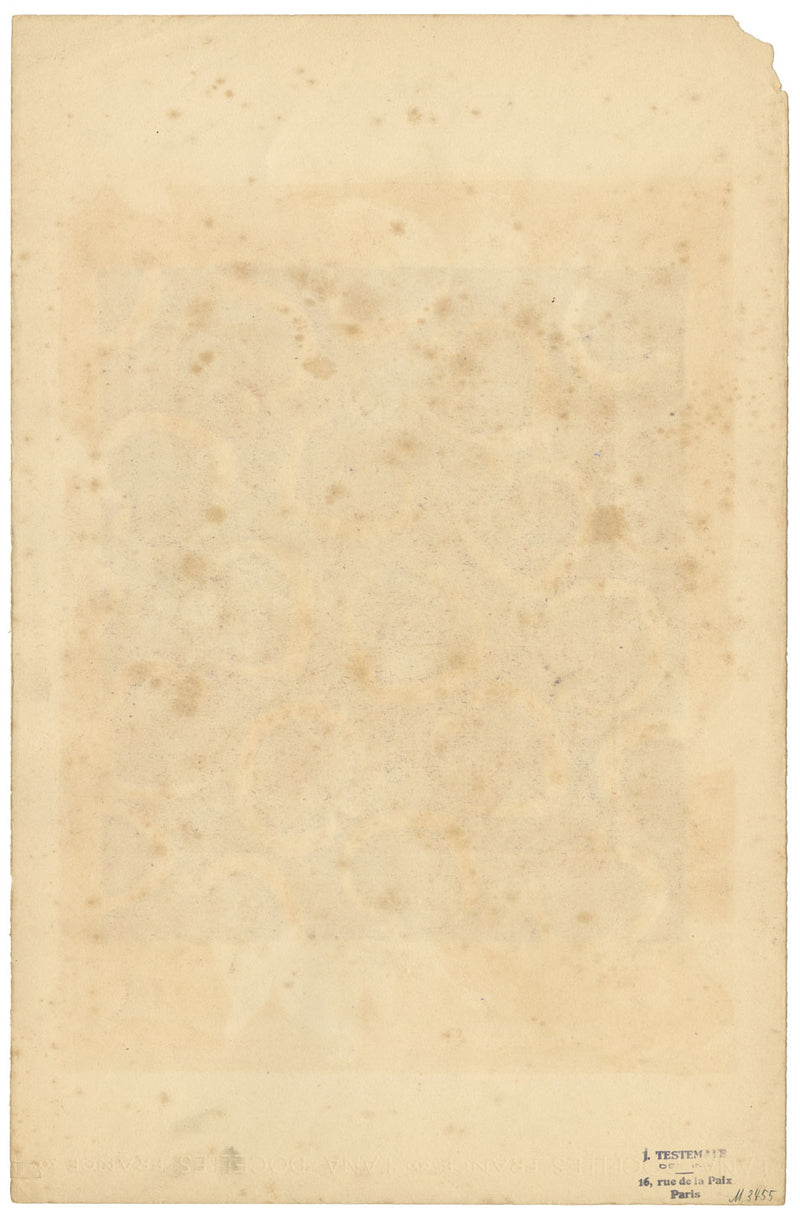 Textile Design, Atelier Testemale Paris: Navy Blue Peach –c.1960s painting