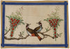 Antique 19th-century Chinese Pith Painting – Bulbul Bird Pair on Flower Branch
