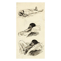 M.H. Beattie, British India: Figure Studies – Original c.1880s pen & ink drawing