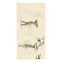 MH Beattie, India británica: Estudios de figuras – Dibujo original a pluma y tinta de la década de 1880