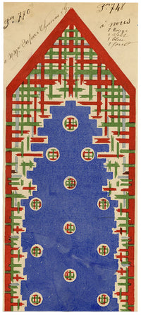 Diseño antiguo de seda lionesa de Combier, estampado en bloque por Brunet-Lecomte hacia 1908