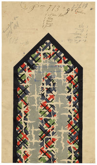 Antique Lyon Silk Design by Combier – Block Printed by Brunet-Lecomte c.1908