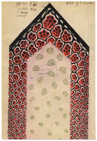 Antique Lyon Silk Design by Combier – Block Printed by Brunet-Lecomte c.1908