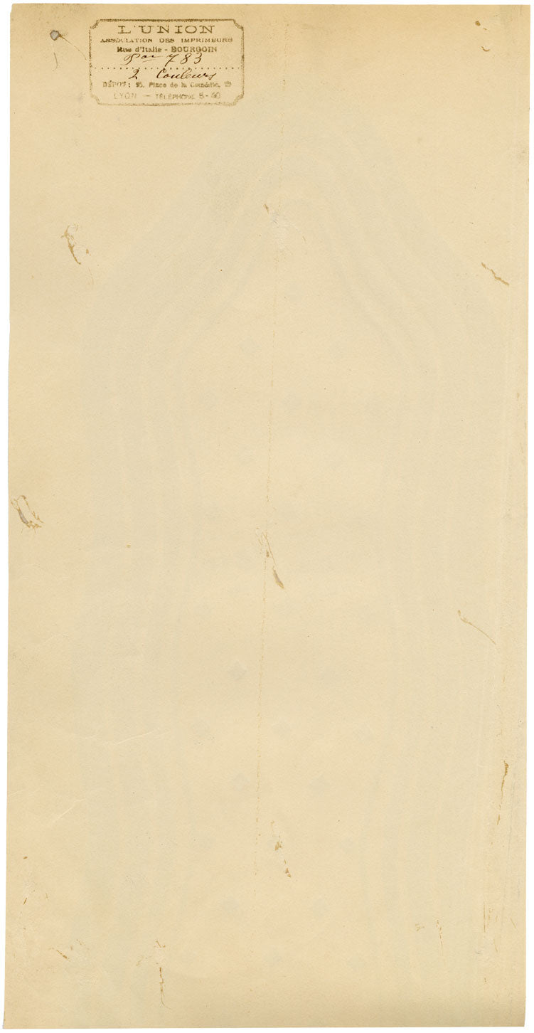 Antique Lyon Silk Design by Combier – Block Printed by Brunet-Lecomte c.1908