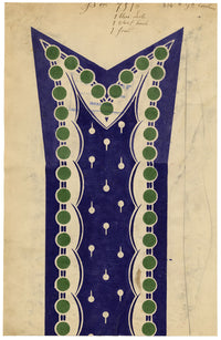 Antique Lyon Silk Design by Combier – Block Printed by Brunet-Lecomte c.1908