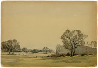 Mary Williams RWA, Canal Banks, Devon – Original 1937 watercolour painting