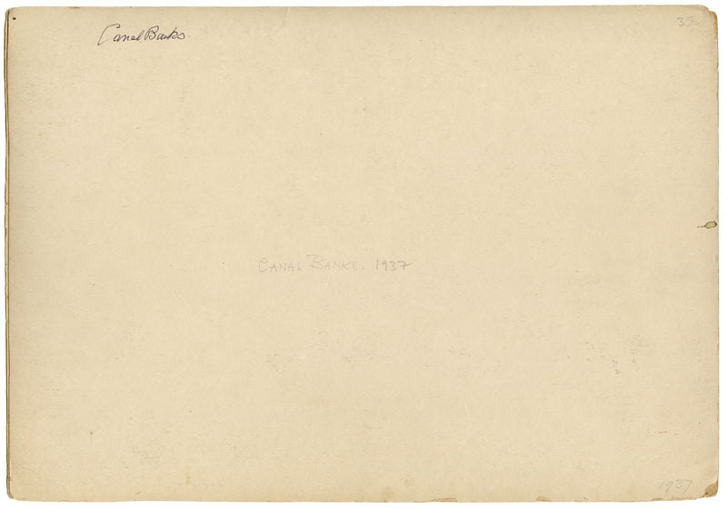 Mary Williams RWA, Canal Banks, Devon – Original 1937 watercolour painting