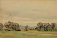 Mary Williams RWA, River Exe near Powderham, Devon – 1935 watercolour painting