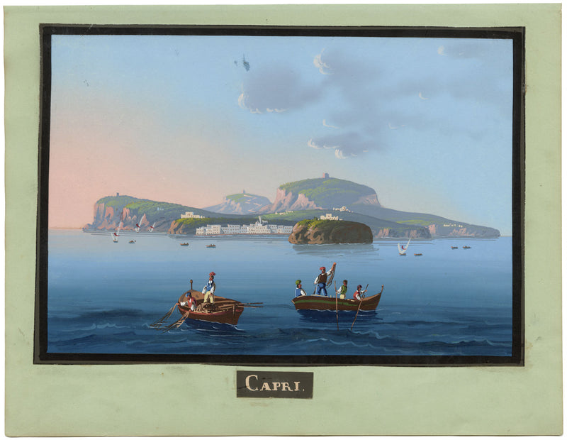 Neapolitan School, Capri, Bay of Naples – mid-19th-century gouache painting