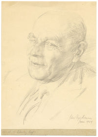 John Frye Bourne, Ritratto di HWM Binney Esq – Disegno originale a grafite del 1949