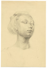 John Frye Bourne, studio di nudo maschile dal vero – disegno originale a grafite degli anni '30