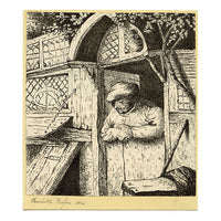 Charlotte Massie, Contadina appoggiata alla porta secondo il disegno di Adriaen van Ostade – 1834