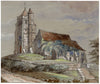 All Saints Church, Birling, Kent – mid-19th-century watercolour painting