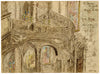 W. Pendavis, Saint-Etienne du Mont Rood Screen, Paris –1894 watercolour painting